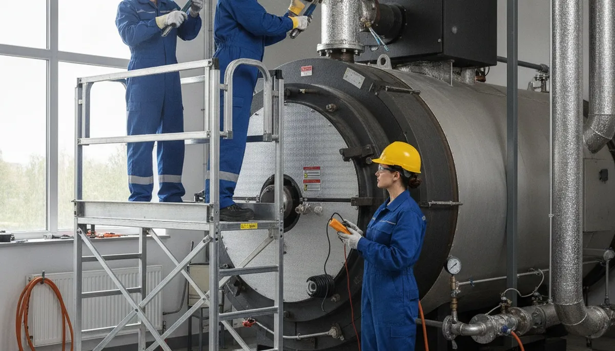 Minneapolis, MN plumber repairing a boiler for reliable home heating service