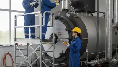 Minneapolis, MN plumber repairing a boiler for reliable home heating service