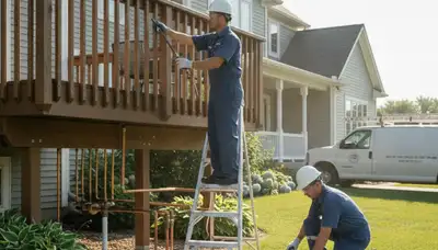 Minneapolis, MN emergency plumber repairing a leaking pipe for a plumbing service call