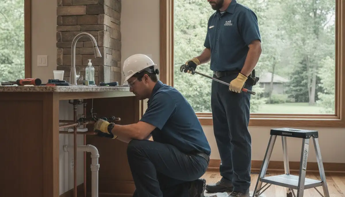 Minneapolis MN plumber repairing an emergency plumbing issue for a local home or business