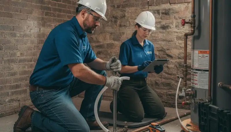 Minneapolis, MN plumber repairing a pipe for emergency plumbing service