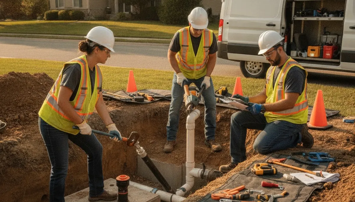 Minneapolis, MN plumbers repairing septic systems for emergency home service calls