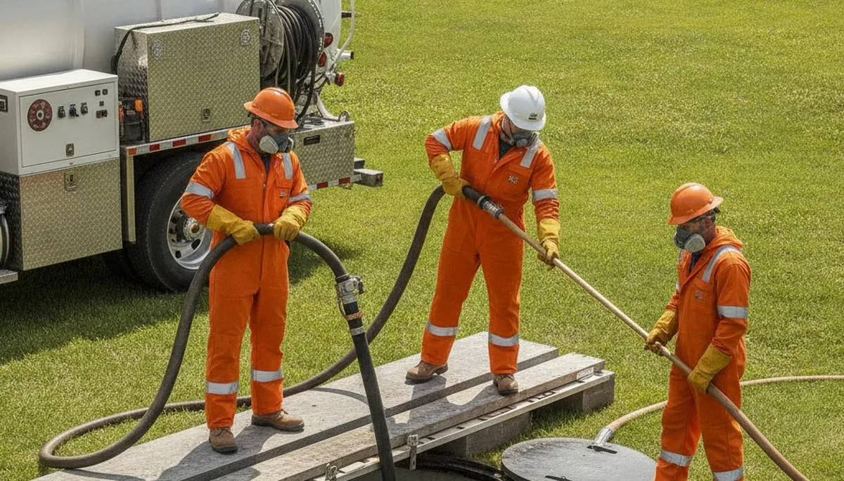Minneapolis, MN plumber cleaning septic tank for residential plumbing service