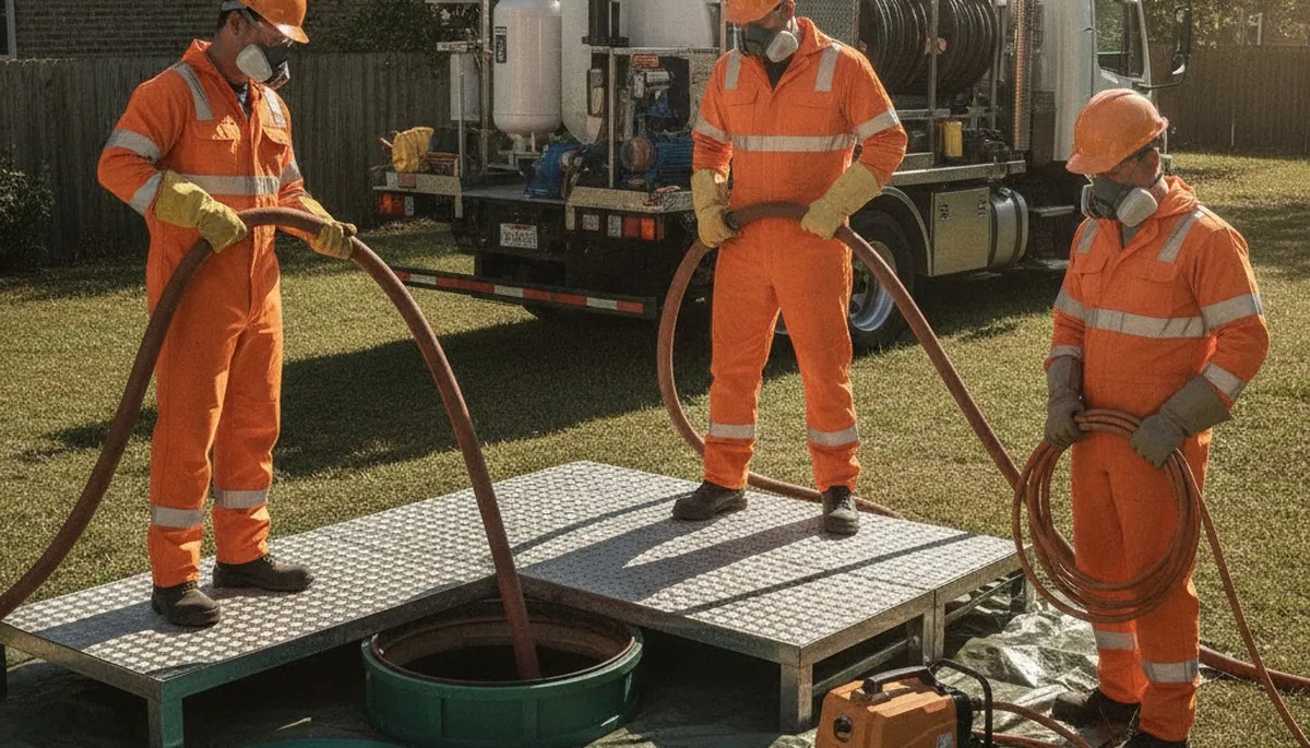 Septic tank cleaning service in Minneapolis, MN by a professional plumber