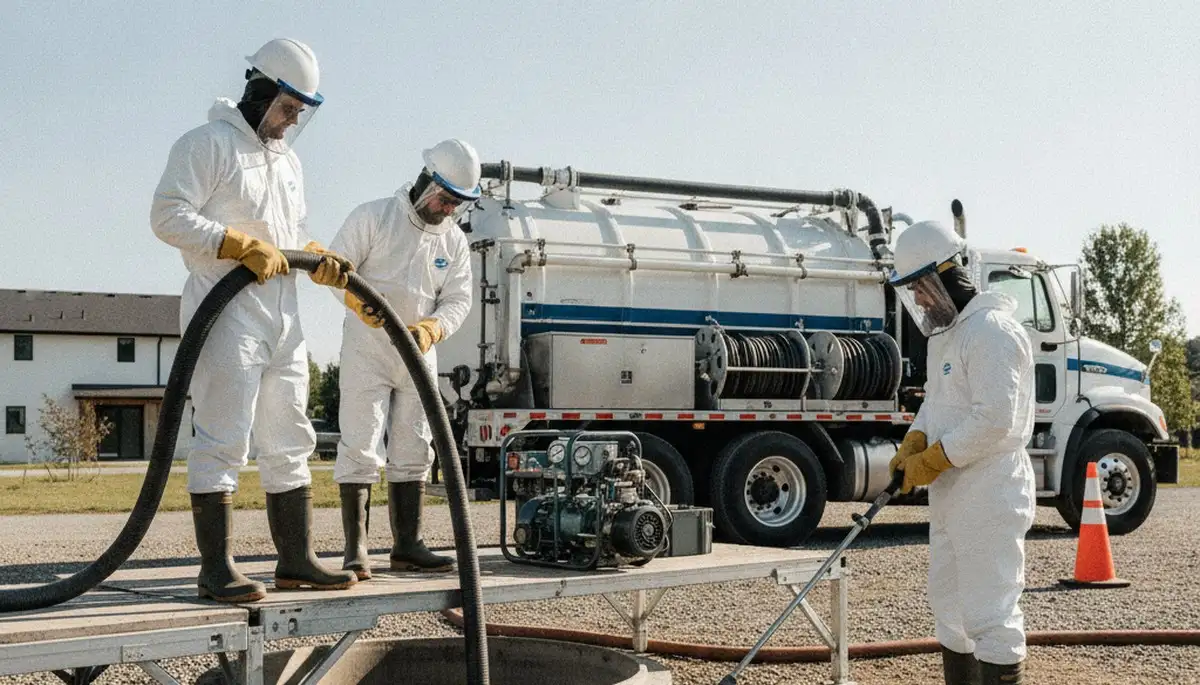 Septic tank cleaning service for a Minneapolis, MN home by On Call Plumbers